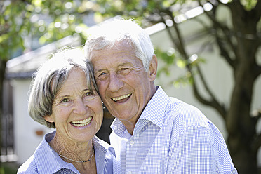 Germany, Bavaria, Senior couple smiling, portrait - TCF002589