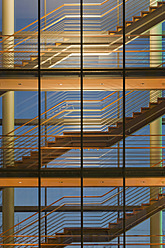 Germany, Baden Wurttemberg, Stuttgart, Staircase of office building - WDF001231