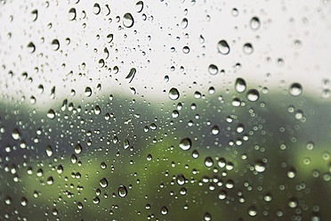 Austria, Raindrops on window - WVF000237