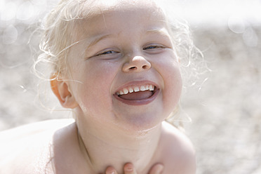 Germany, Bavaria, Girl smiling, portrait - TCF002731