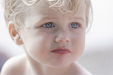 Germany, Bavaria, Boy looking away, close up - TCF002741