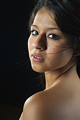 Portrait of teenage girl, close up - ABAF000024