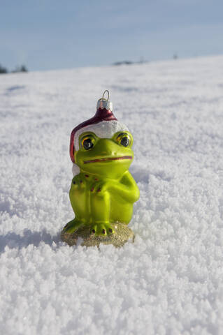 Deutschland, Frosch Ornament für Christbaumschmuck, lizenzfreies Stockfoto