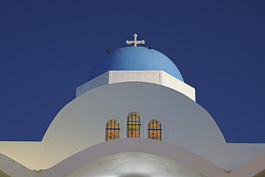 Griechenland, Blick auf die Kirche von Firostefani - RUEF000926