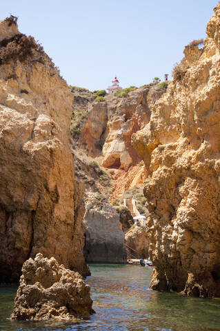 Portugal, Blick auf Ponta da Piedade, lizenzfreies Stockfoto