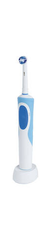 Elektrische Zahnbürste auf weißem Hintergrund, Nahaufnahme, lizenzfreies Stockfoto