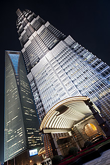 China, Shanghai, Jin Mao Tower with World Financial Center - WA000013