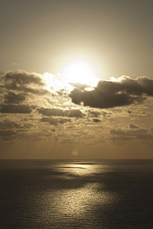 Italy, Sardinia, Nebida, View of Mediteranian Sea at sunset - KAF000011