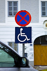 Austria, Sign for handicapped parking - EJWF000117