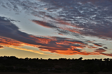 Spain, Mallorca, View of cloudy sky at sunset - MAEF004909