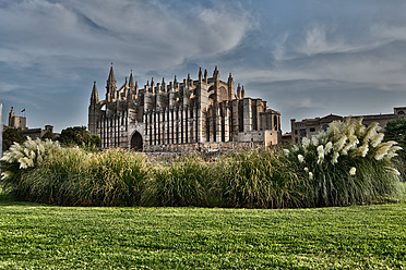 Spanien, Palma, Mallorca, Blick auf die Kathedrale Santa Maria - MAEF004916