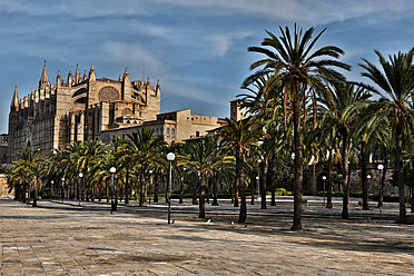 Spanien, Palma, Mallorca, Blick auf die Kathedrale Santa Maria - MAEF004920