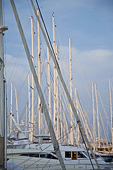 Spanien, Palma, Mallorca, Blick auf Segelboote - MAEF004946
