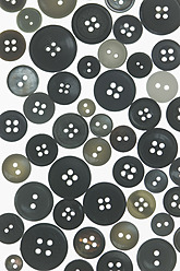 Variety of buttons on white background, close up - ASF004633