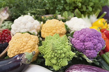 Close up of various vegetables and fruits - TCF002909