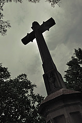 Germany, Baden Wuerttemberg, View of stone cross - AXF000344