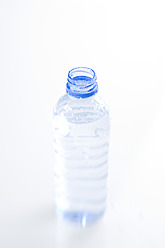 Bottle full of water on white background - ASF004651