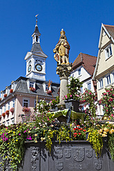 Germany, Baden, Wuerttemberg, View of Emperor Joseph Fountain at Aalen - WDF001301