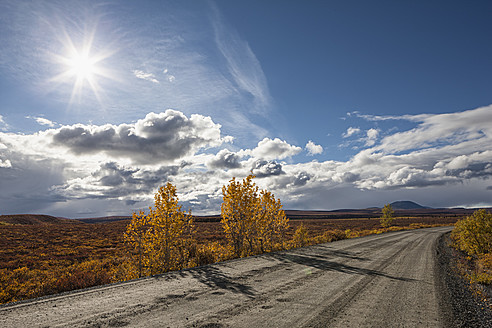 USA, Alaska, Blick auf den Denali Highway im Herbst - FOF004396