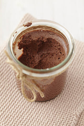 Mousse au Chocolat im Glas, lizenzfreies Stockfoto