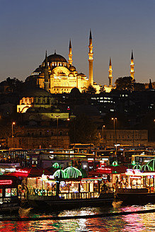 Europa, Türkei, Istanbul, Suleymaniye-Moschee und Rustem-Pascha-Moschee am Goldenen Horn - SIEF003063