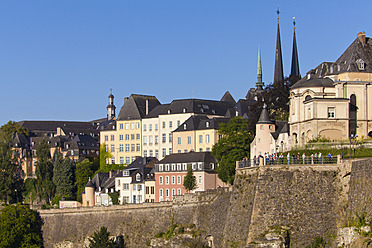 Luxemburg, Blick auf den Chemin de la Corniche - WDF001395