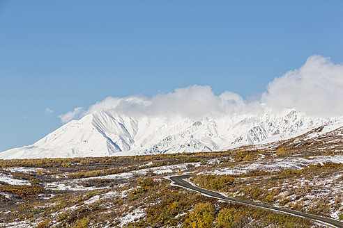 USA, Alaska, Blick auf die Alaska-Kette im Denali-Nationalpark - FOF004495