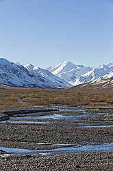 USA, Alaska, Blick auf den Toklat-Fluss im Denali-Nationalpark - FOF004496
