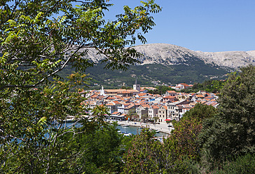 Croatia, Krk,View of Kvarner Bucht at Baska - WWF002571