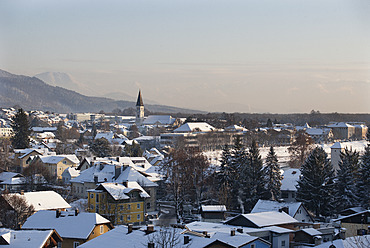 Österreich, Flachgau, Oberndorf, Blick auf die Stadt - WW002439