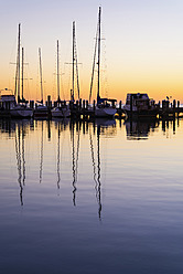USA, Texas, Rockport Fulton marina at sunet - ABA000639