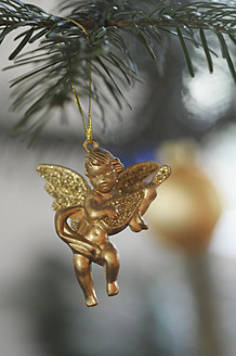 Weihnachtsdekoration mit Engel, Nahaufnahme - CRF002268