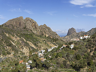 Spain, La Gomera, View of Banda de las Rosas and Roque Cano mountain - SIEF003164