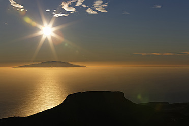 Spain, View of El Hierro island from Alto de Garajonay mountain in La Gomera - SIEF003155