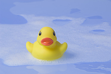 Rubber duck toy floating in water - CRF002272