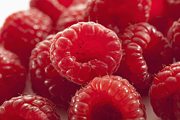 Raspberries on white background, close up - CSF016152