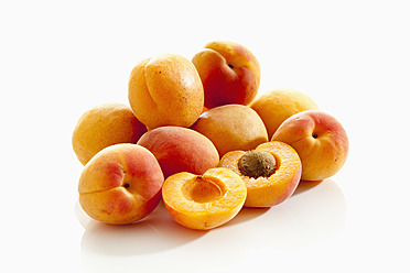 Apricots on white background, close up - CSF016147