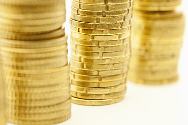 Stack of Euro coins, close up - FLF000194