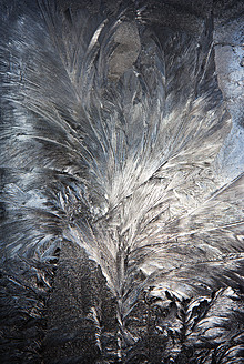 Österreich, Fenster mit Eiskristall bedeckt, Nahaufnahme - WWF002626