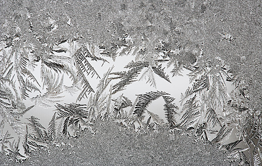 Österreich, Fenster mit Eiskristall bedeckt, Nahaufnahme - WWF002628