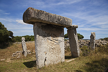 Spain, Menorca, View of Taula cult and Megalithic monuments near Mahon - MS002793