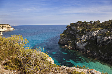 Spain, Menorca, View of Cala Macarelleta - MS002783