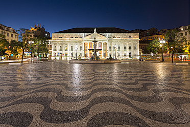 Portugal, Lissabon, Blick auf das Nationaltheater D Maria II - FO004758