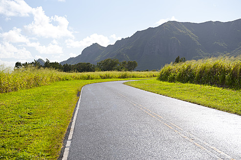 USA, Hawaii, Blick auf leere Straße - NHF001359