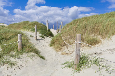England, Sussex, Chichester, Weg durch die Sanddüne am Strand von West Wittering - WDF001515
