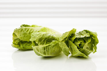 Romaine lettuce on white background, close up - CSF016687