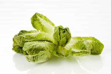 Romaine lettuce on white background, close up - CSF016688