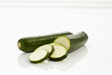 Zucchini on white background, close up - CSF016745