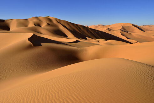 Nordafrika, Algerien, Blick auf die Sanddünen von Erg Mehejibad - ESF000237