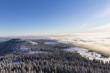 Deutschland, Bayern, Blick vom Gipfel des Großen Arbers im Bayerischen Wald - FOF004857